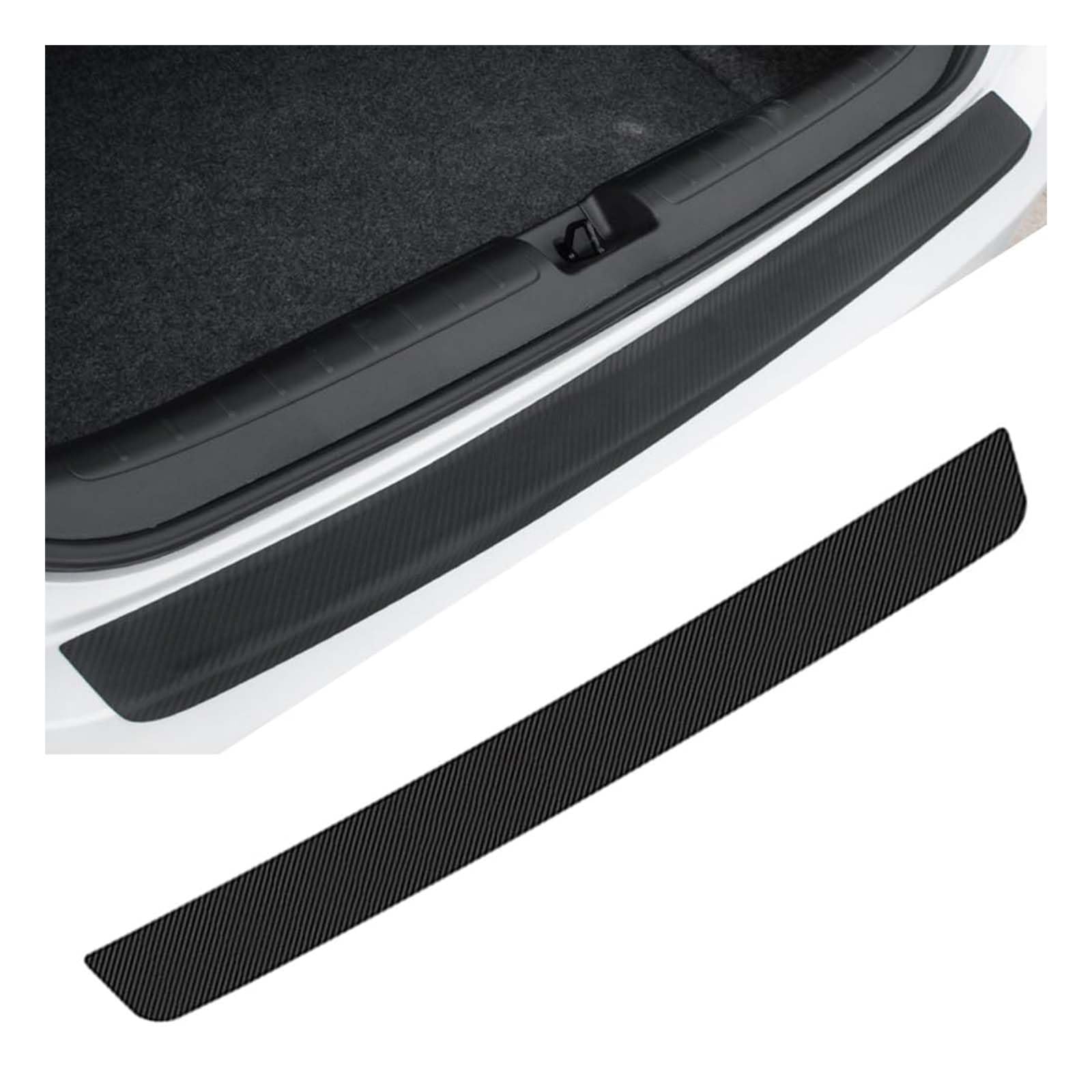 evimo For Chery OMODA 5 (2021-) Car Rear Bumper Protector Trunk Sill Guard Carbon Fiber Rear Boot Bumper Strip Scuff Plate Anti-Scratch Protector 90cm