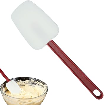 Silicone Spatula Spoon for Cooking, High Heat Resistant Rubber Spatula Commercial Heavy Duty Silicone Scraper with Handle for Kitchen Baking Cooking, Non Abrasive and Stain Resistant