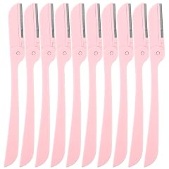 Beaupretty 10pcs Foldable Eyebrow Razors for Women Stainless Steel Trimmers Protective Design for Safe Shaving Compact Makeup Tools