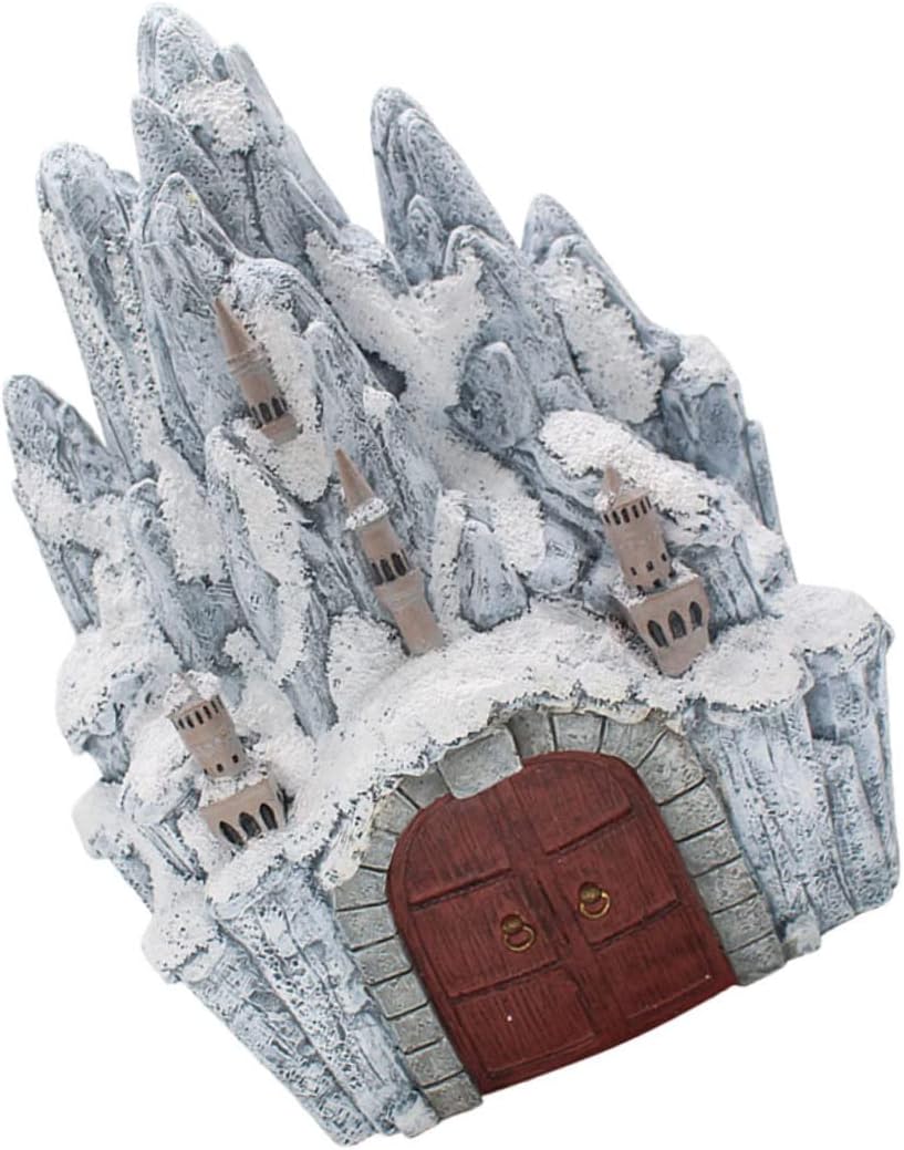 Creative Snow Decorations Resin Castle Adornment for Mountain Accessory