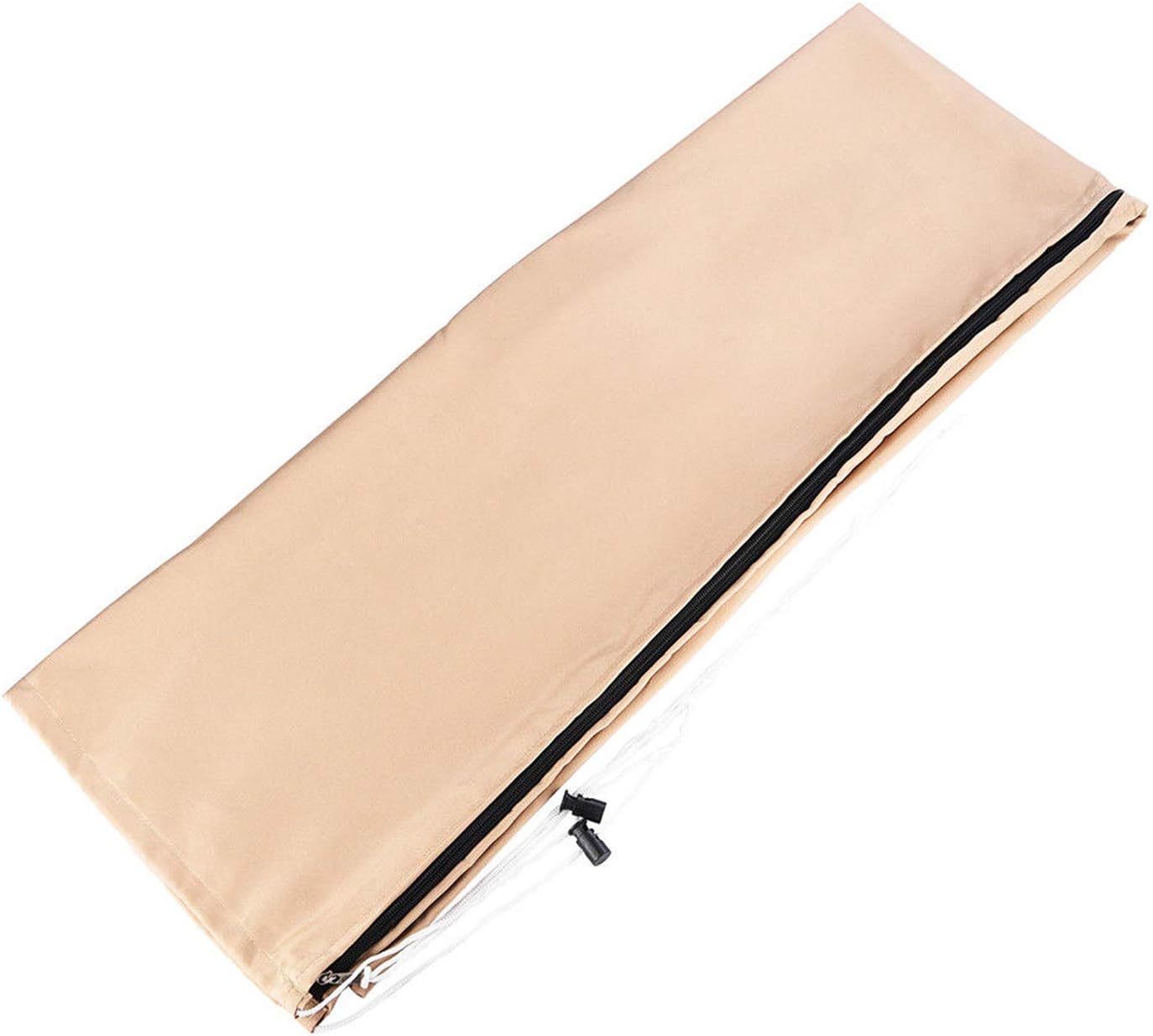 Koval Inc. 8’ Patio Zipper Umbrella Cover with Rod Portable Bag (13' Tan)