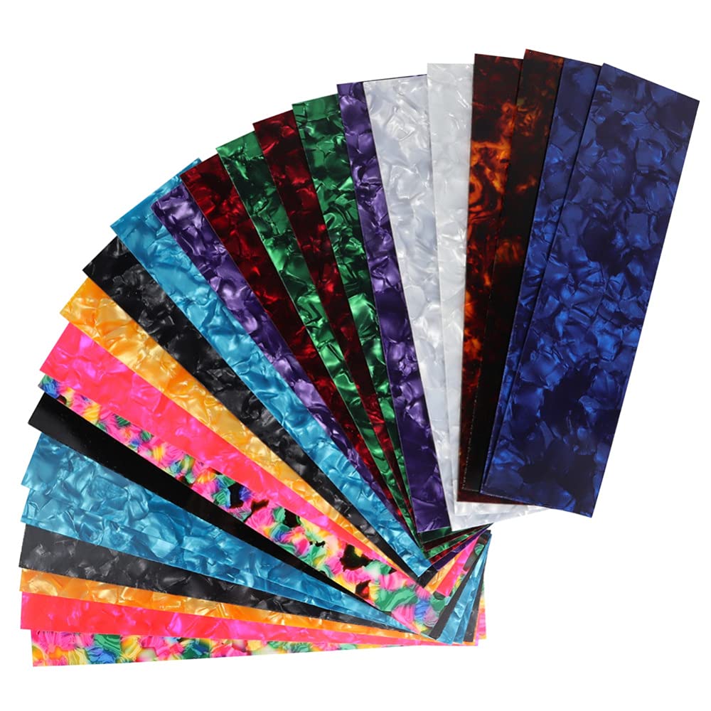 25pcs Guitar Pick Punch Sheets Musicians Recommended Light Celluloid Guitar Pick Strips As picture show