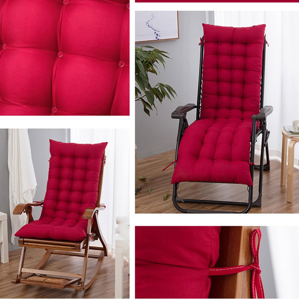 Outdoor ge für Garten Balkon & Terrasse - Hochlehner Relaxliegestuhl wetterfest ergonomisch robusto - Burerrot 53x155cm ideale per Entspannung & Freizeit.