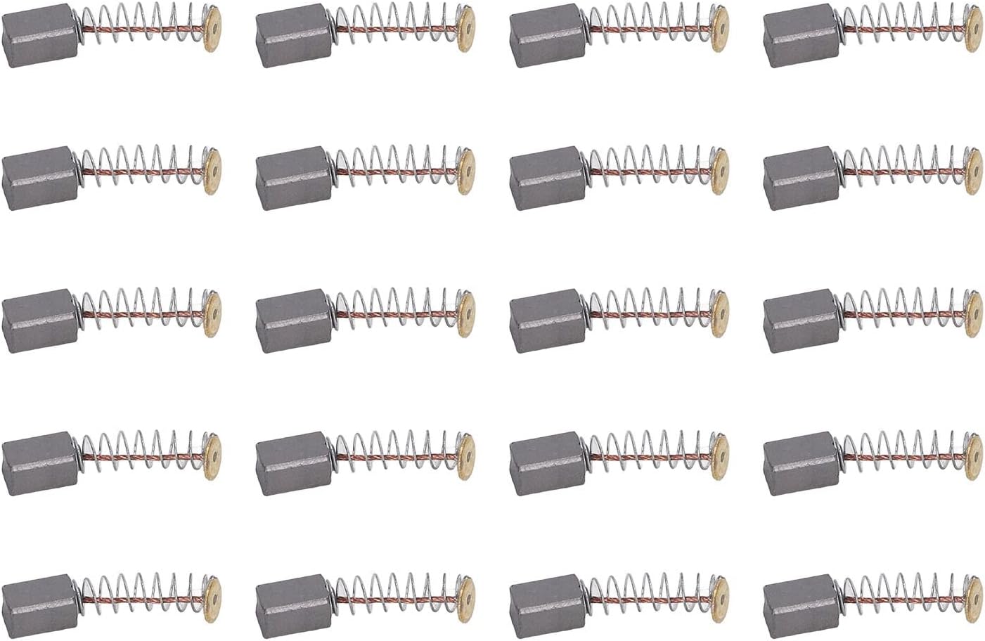 Generic Motor Carbon Brush Strong Wear-Resistant Copper Replacement for Angle Grinder, Cutting Machine - 20PCS for Power Tool Maintenance, Hand Drills, Mixers