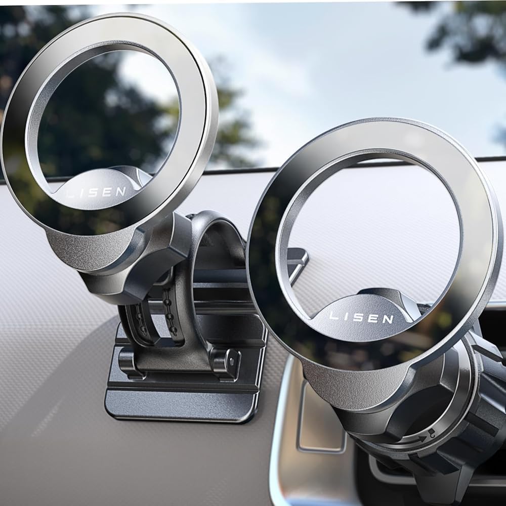 LISEN for MagSafe Car Mount for iPhone 16, 360° Rotation Magnetic Phone Holder for Car, Hands Free iPhone Magnetic Car Mount,Magnetic Car Mount for iPhone 16 15 14 13 12 Pro Max Plus Mini, Black LISEN for MagSafe Car Mount for iPhone 16, 360° Rotation Magnetic Phone Holder for Car, Hands Free iPhone Magnetic Car Mount,Magnetic Car Mount for iPhone 16 15 14 13 12 Pro Max Plus Mini, Black
