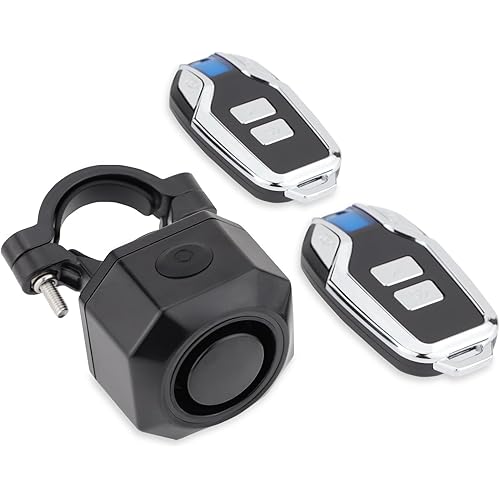 Bike Horn Electric Vehicle Alarm Wireless Vibration Alarm System with Motion Sensor Waterproof Rechargeable Antitheft Alarm for Ebikes Bike Scooter Car (SF32 Alarm one Pack)