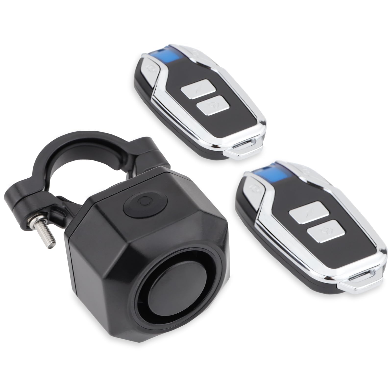 Bike Horn Electric Vehicle Wireless Vibration Alarm System with Motion Sensor Waterproof Rechargeable Antitheft Alarm for Ebikes Bike Scooter Car (SF32 Alarm one Pack)