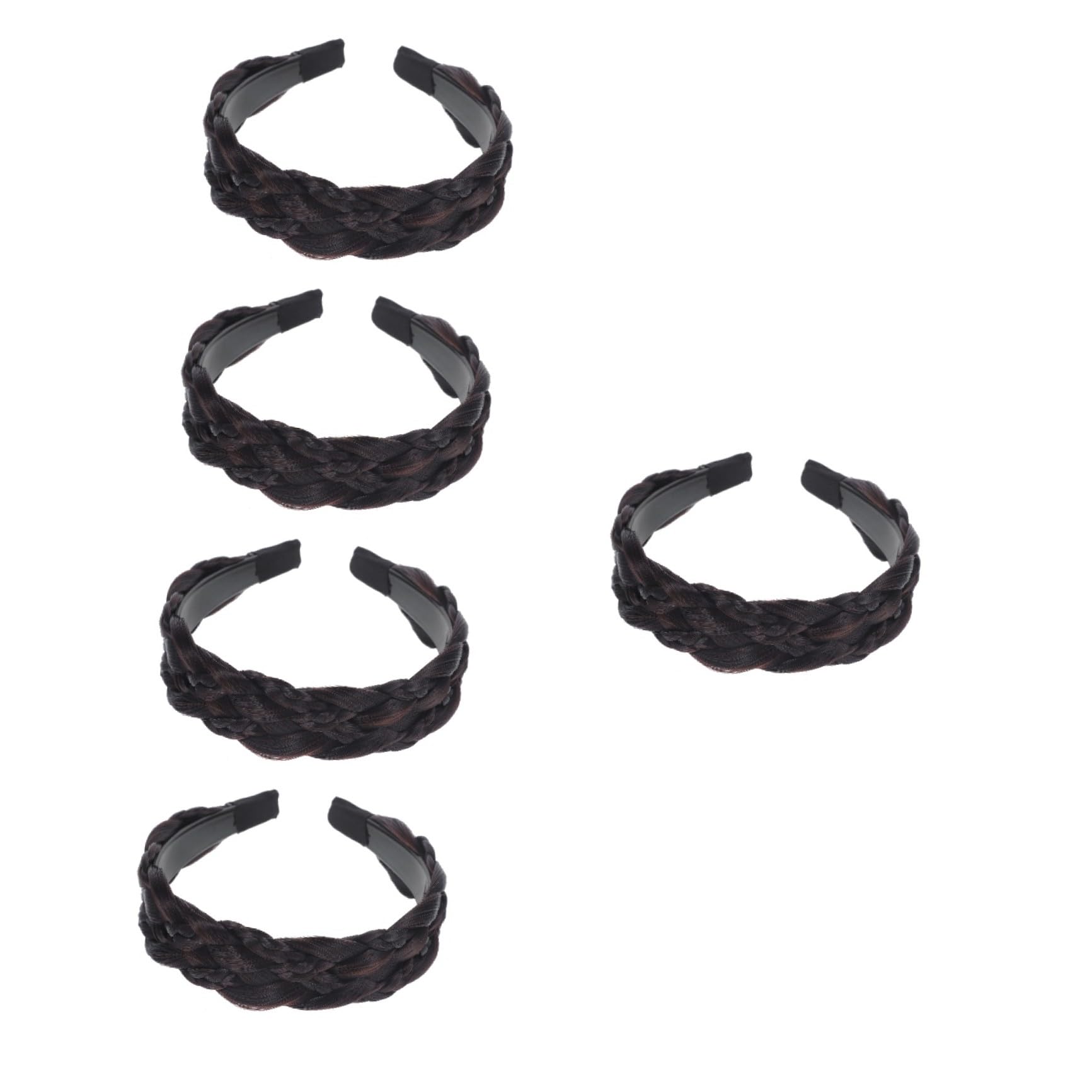 Healeved 5pièces Bandeau Tressé Synthétique Pour Femmes Accessoire De Cheveux Élégant Et Léger Pour Mariage Fête Et Usage Quotidien Profond
