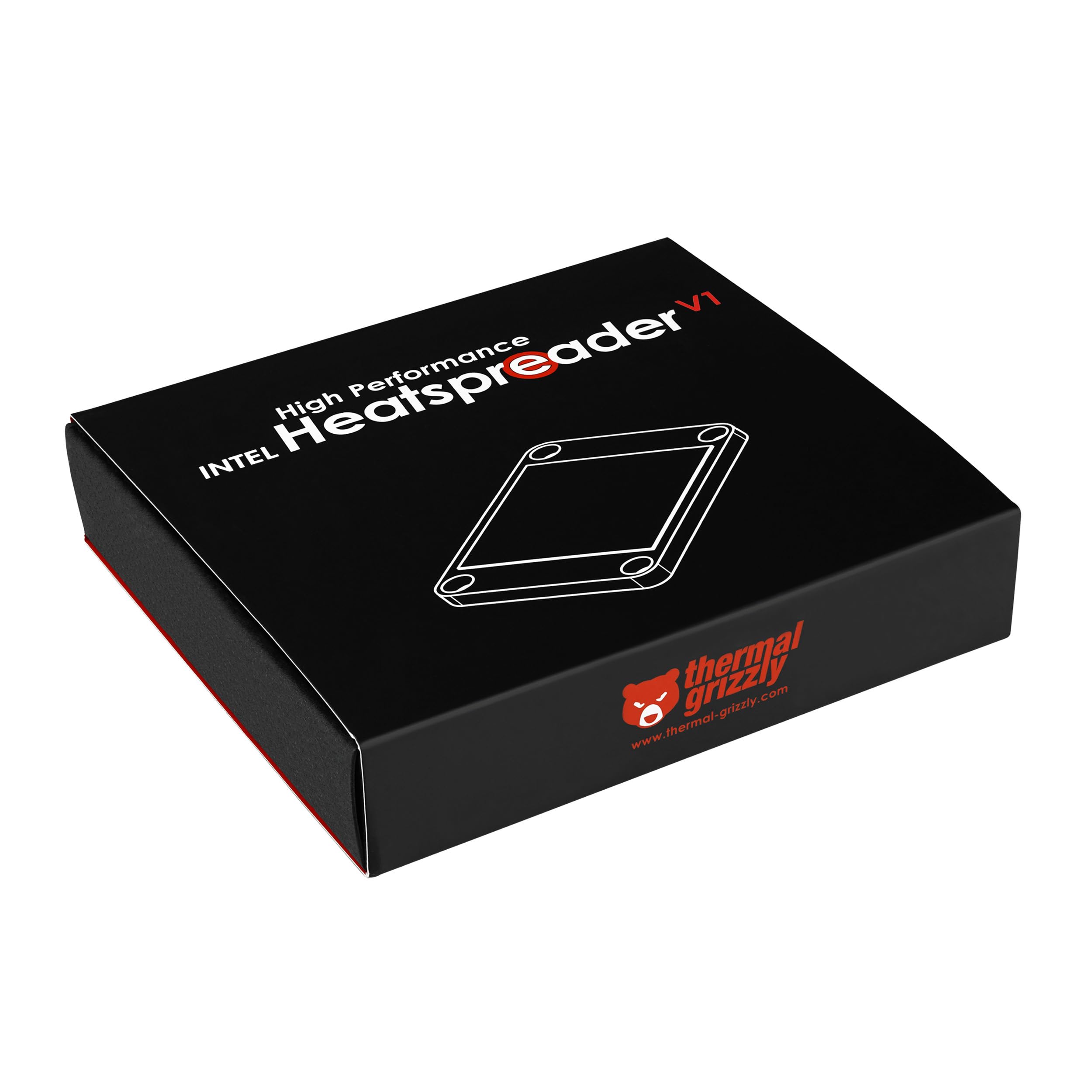 Thermal Grizzly Intel Heatspreader V1 - Difusor térmico de alto rendimiento para CPU Intel - Superficie de precisión fresada con diamante y niquelado - Fabricado en Alemania