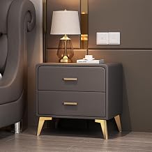 Mid-Century Modern Bedside Table, Minimalist Night Stands, Bedroom Storage Cabinets, Small Household Storage Cabinets NightstandDark Gray,48cm-18.9in