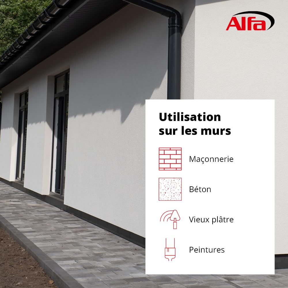 537 ALFA - Treillis en fibre de verre renforcé, 2 pièces, jaune, 500mm x 50m, 165 g/m², maille 4 x 4 mm pour enduit façade, pour éviter toutes fissures