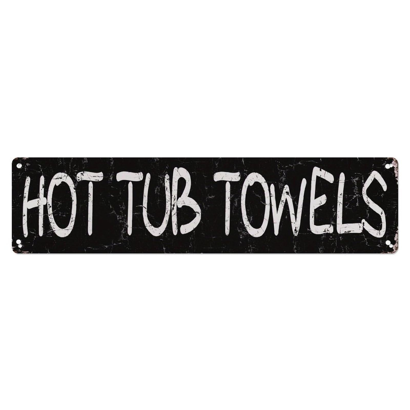 Hot Tub Towels Sign Metal Tin Sign Plaque