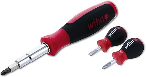 Wiha 77891 11inOne Multi-Driver con mango SoftFinish y 31191 Juego de destornilladores rechonchos Phillips #2 y ranurado de 0.217 in