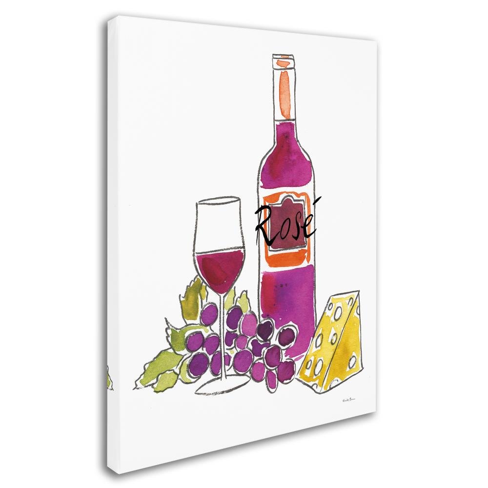 Amazon.com: Trademark Fine Art Farida Zaman 'Wine Time III Rose