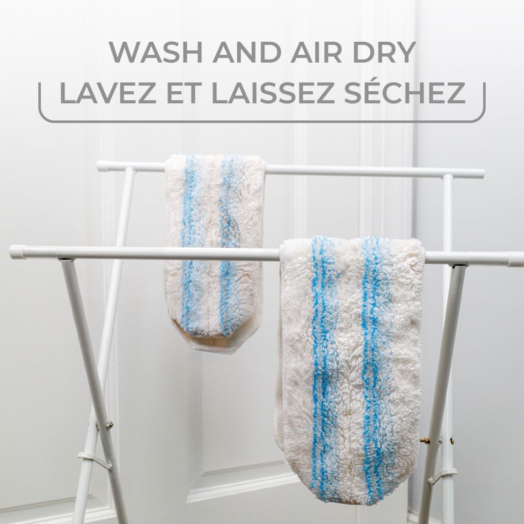 Vileda H2prO Ensemble | Séparation de l'eau 100 % propre et sale | Balai mural, outil de nettoyage de plinthe | Tête de balai microfibre réutilisable lavable en machine