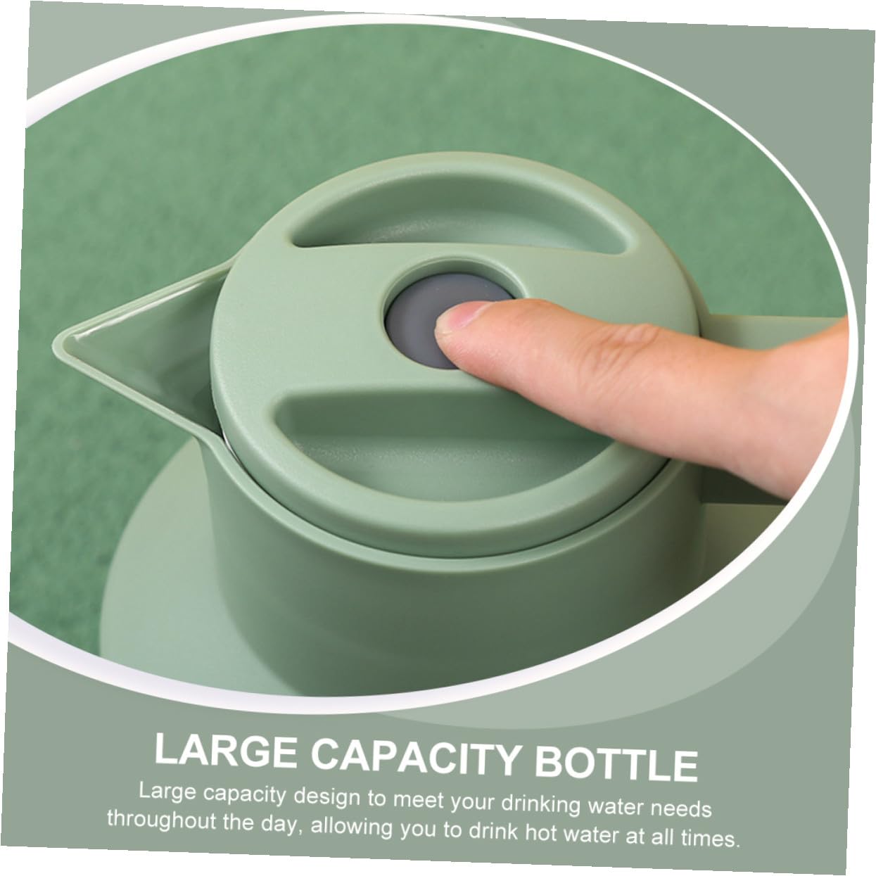 Botella Térmica Multiusos con Aislamiento Hermético Diseño Ergonómico con Mango de Madera para Agua Caliente el Hogar Portátil Dispensador Fácil de Usar