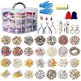 Ampia applicazione: un kit conveniente per progetti fai da te. Buon divertimento con il nostro kit di gioielli fai da te ovunque, in viaggio, in vacanza o semplicemente organizzare una festa con i tuoi amici ovunque tu voglia. Create i vostri gioielli boho, romantici, rock o vintage, troverete tutti questi stili nel nostro set di perle di diverse dimensioni e perle colorate e abbastanza accessori.