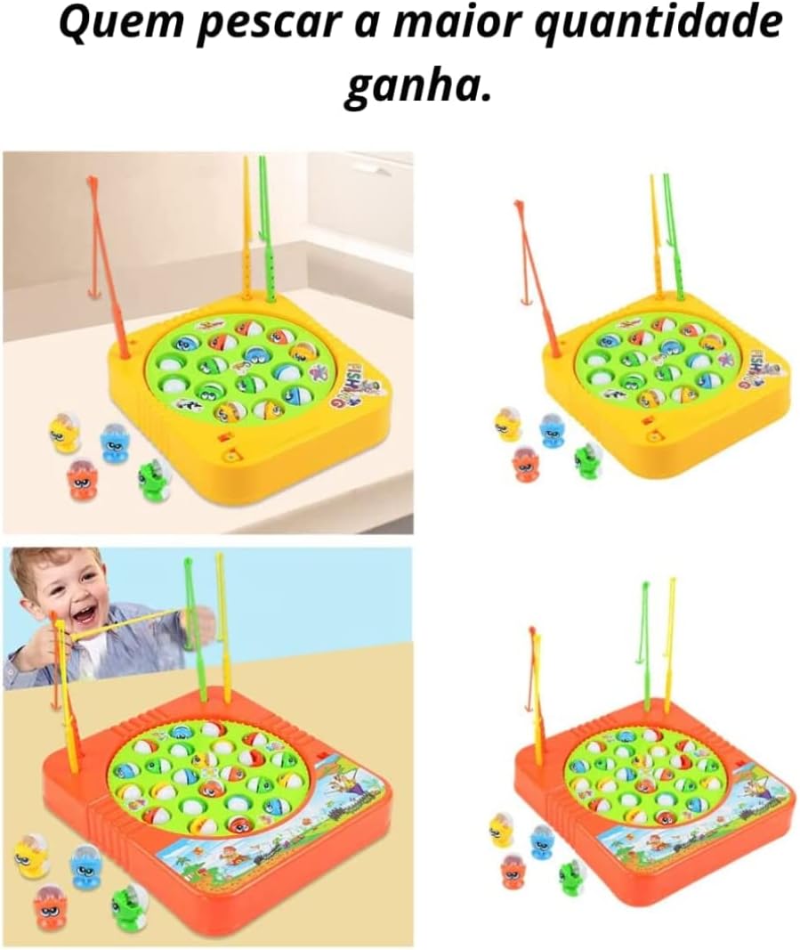 Brinquedo Jogo Pega Peixe Pesca Maluca Pescaria Infantil Criança Adulto Diversão MIURI