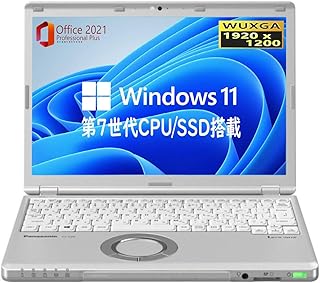 【整備済み品】ノートパソコン office 2021搭載 Panasonic Windows 11 12.1型 CF-SZ6 高性能 Intel Core i5 第7世代 メモリ8GB SSD256GB BLUETOOTH/1920×1200解像度/薄型・軽量 ノート PC/WEBカメラ/HDMI/YK-PC のwifi(整備済み品)