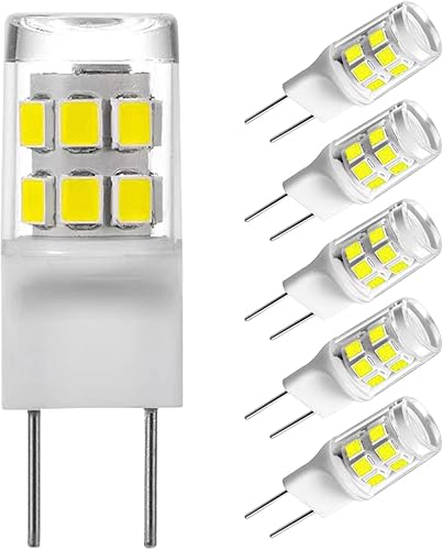 Miniatura 9 de Bombilla LED G8 equivalente a bombilla halógena G8 de 20 W-25 W, base G8 tipo T4 JCD bi-pin G8, CA 120 V G8 blanco cálido 3000 K para luz debajo del