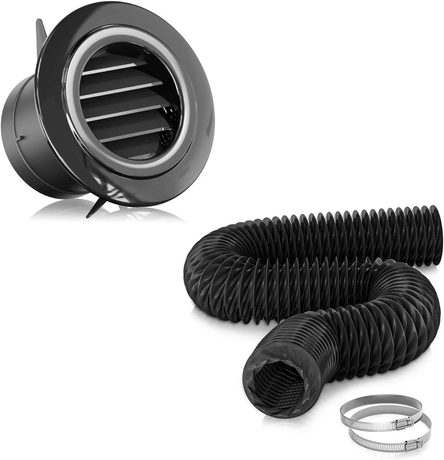 HG Power 3 inch 16 FT Long Air Ducting and 3 Inch Vent Cover