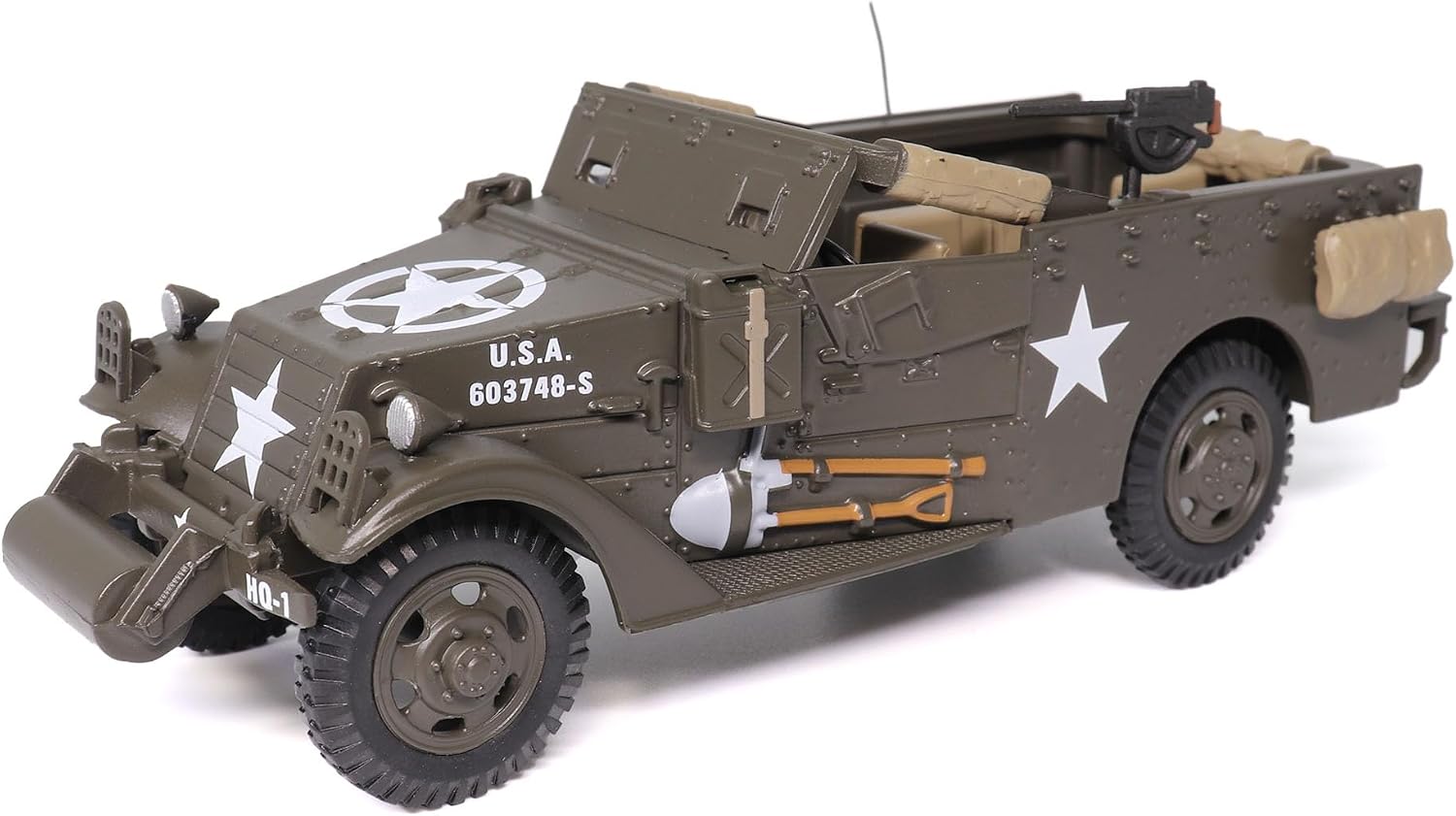 Motor city classics 1:43 Scale Military Diecast Collectible | White M3 Scout Car | Militaria Diecast Model 24213-43