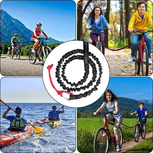 Abschleppseil, 3 Meter Fahrrad-Abschleppgurt Elastisch, Tragfähigkeit 500 lbs, Elastisch Recovery Tow Strap für Kinder Fahrrad MTB Oder Mountainbike (Schwarz)
