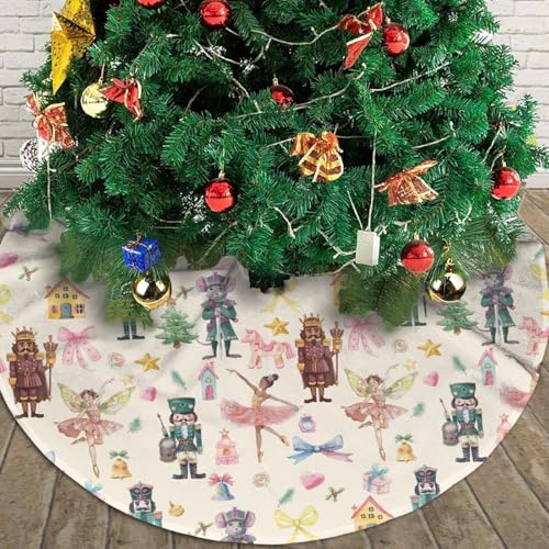 Yhogxte 3002843130096 Christmas Tree Skirt 30 Inch Christmas Nutcracker Ballet Girl Christmas Tree Skirts Tree Mat thumb #3
