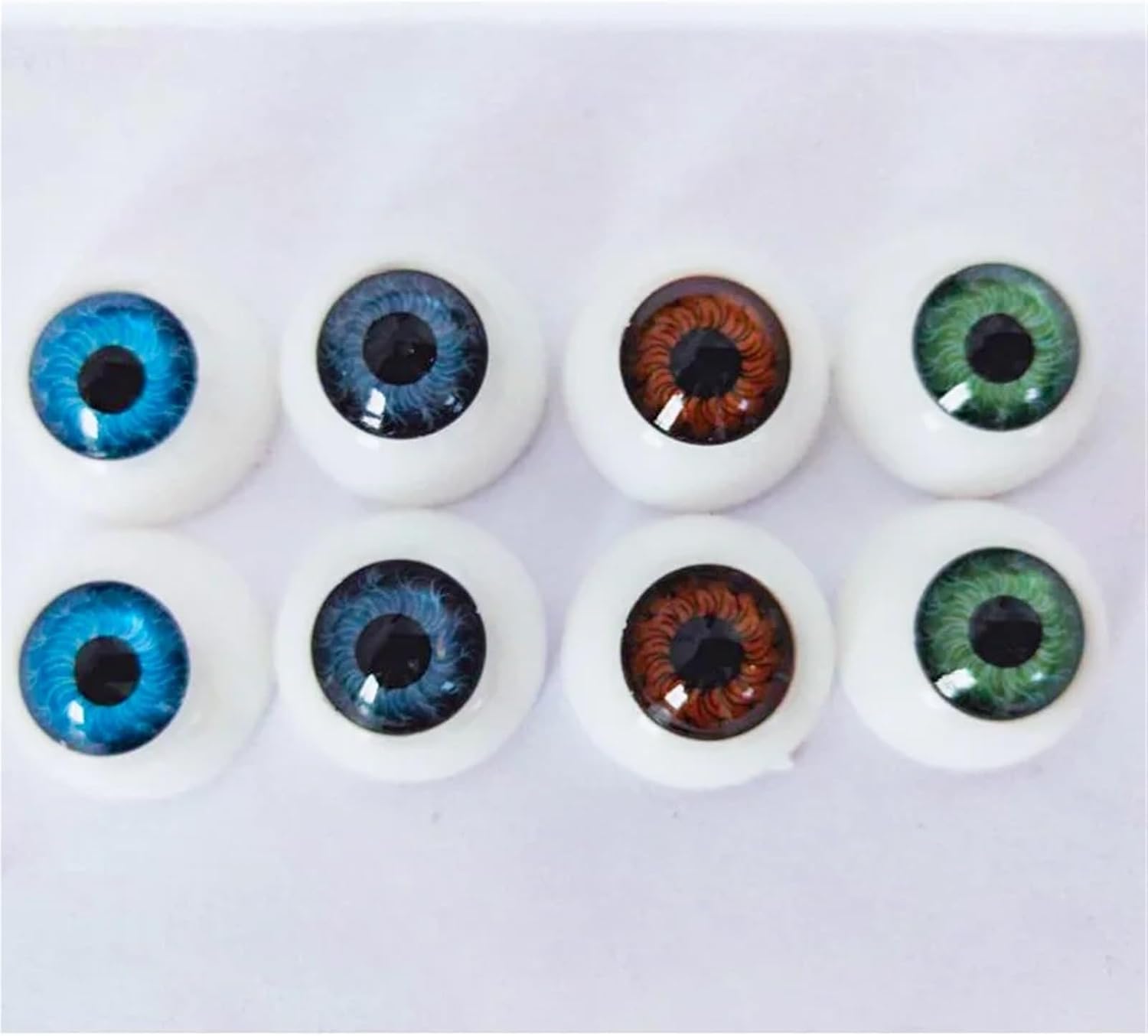 100PCS Acrylic Doll Eyes - Safety Eyeball Craft Accessories for Making Blue, Brown, Green 20/16mm Glitter(Brown,20mm)