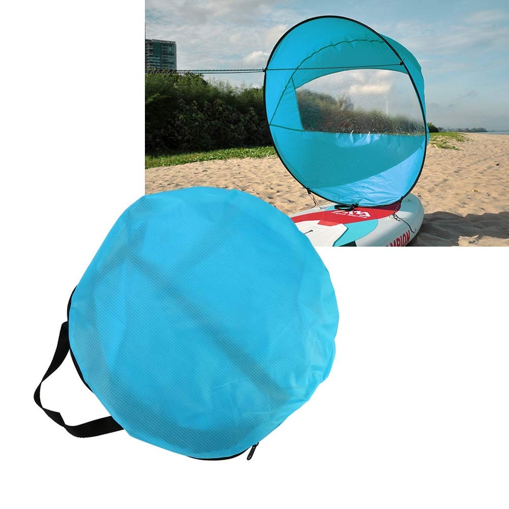 Dilwe - Vela Plegable para Kayak, 3 Colores, portátil, 108 cm, con Bolsa de Almacenamiento y Ventana Transparente, Apto para canoas de Kayak y Barcos hinchables