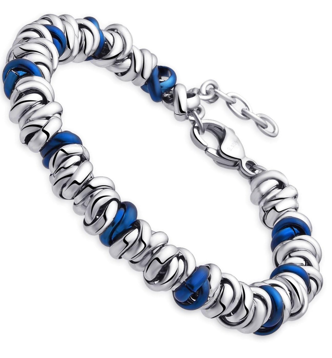 Dada Gioielli - Bracciale Donna Anelli Intrecciati a Nodino in Acciaio In Colori Diversi Idee Regalo Donna. Bracciali con Anelli Intrecciati ideali per tutte le idee Regalo