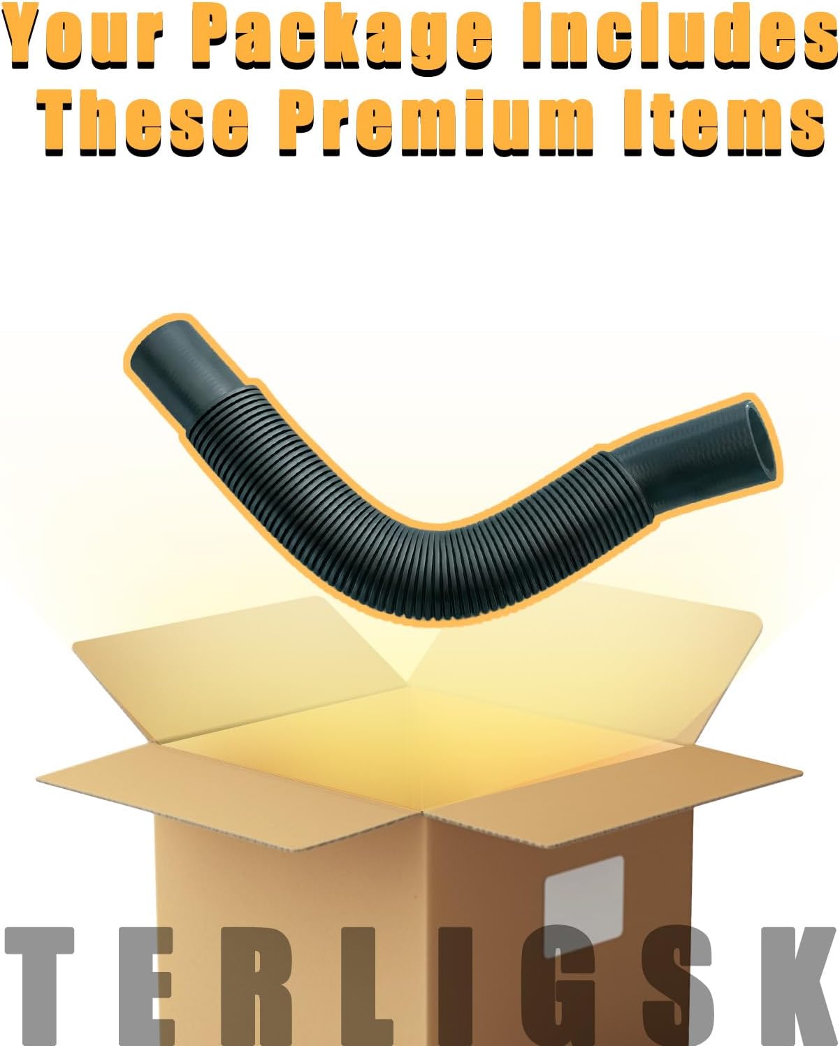 24403L Lower Radiator Hose for Chevrolet Silverado 1500 2001-2013, GMC Sierra, Tahoe - Durable Rubber Replacement Part