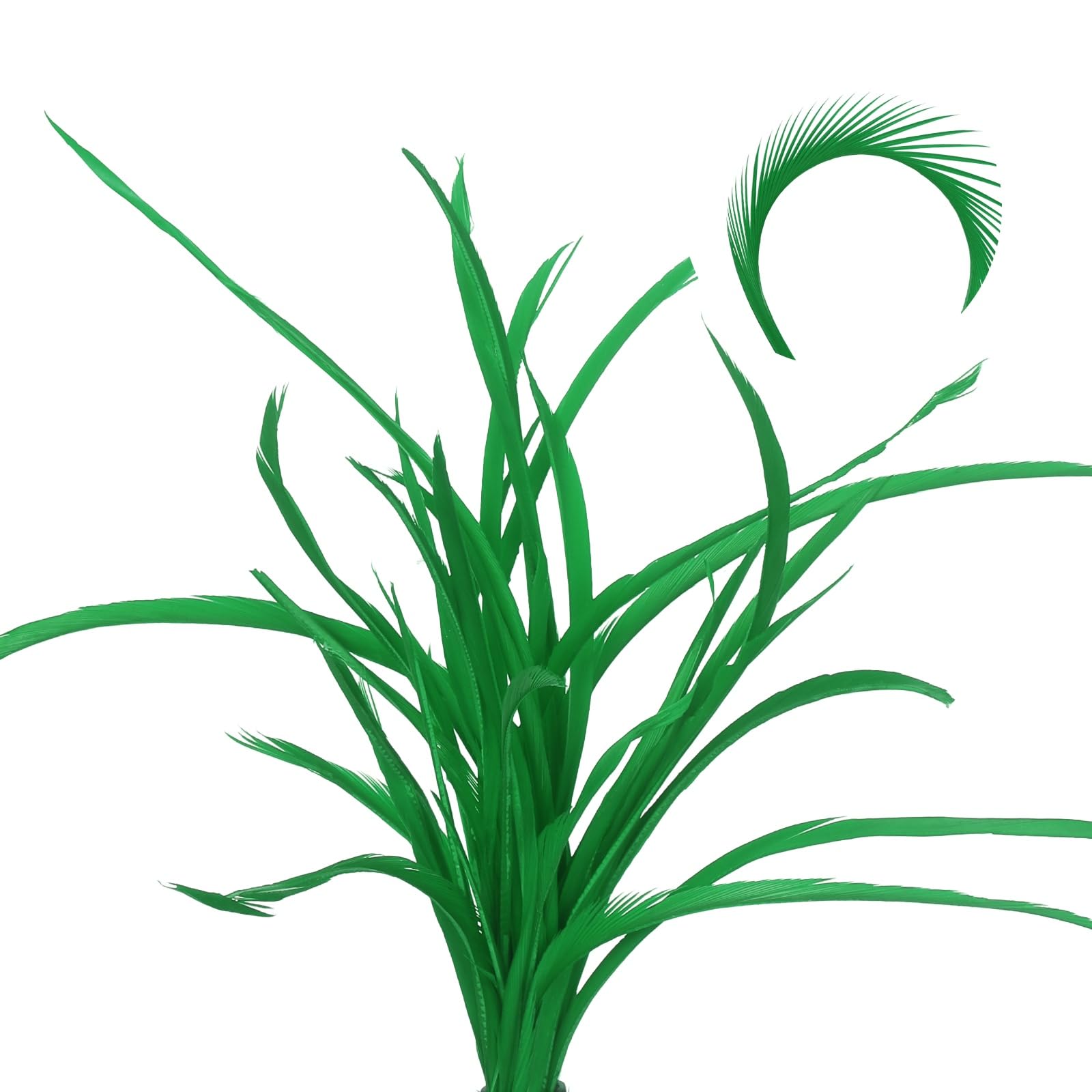 sourcing map 30 Pcs Fly Tying Feathers Bulk, 5.1-6.7 Inch Colorful Stonefly Split Tails and Down Wings Tails Materials Goose Biots Feathers for DIY HandCrafts, Grass Green