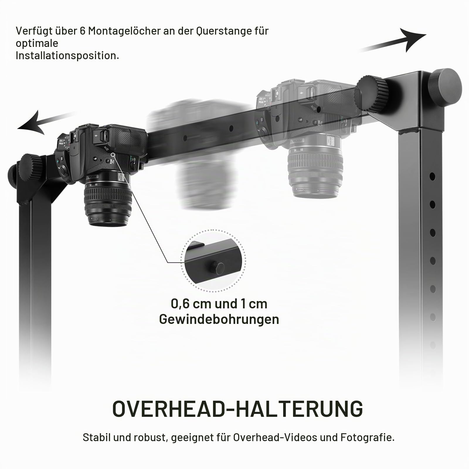 Neewer Überkopf Kamera Halterung Rig für Aufnahmen von oben nach unten mit 1s Schnellverschluss Arca Typ QR Platte – Bild 5