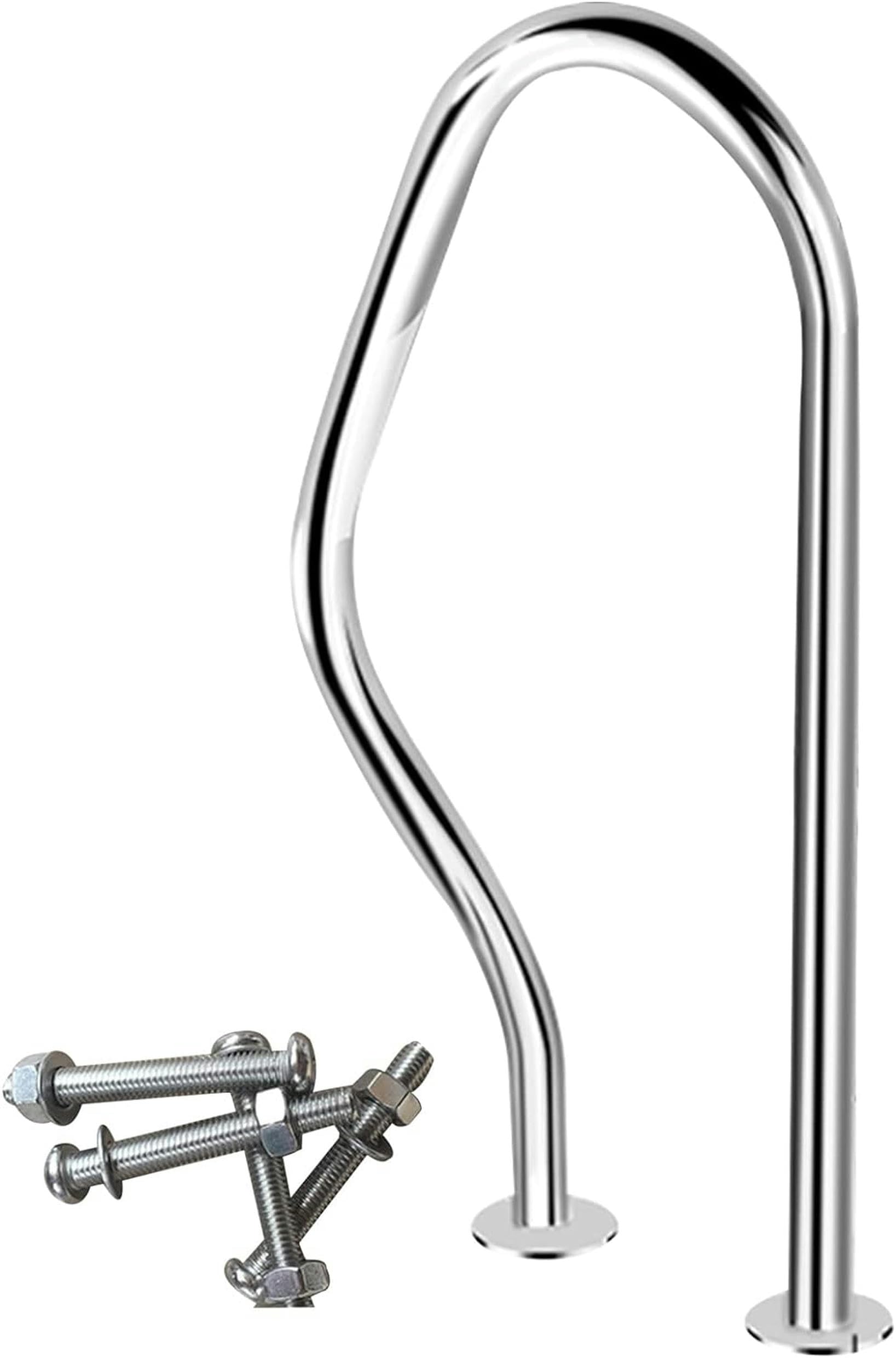 Main courante de piscine en acier inoxydable 304 avec rampe d'escalier intégrée pour bassin