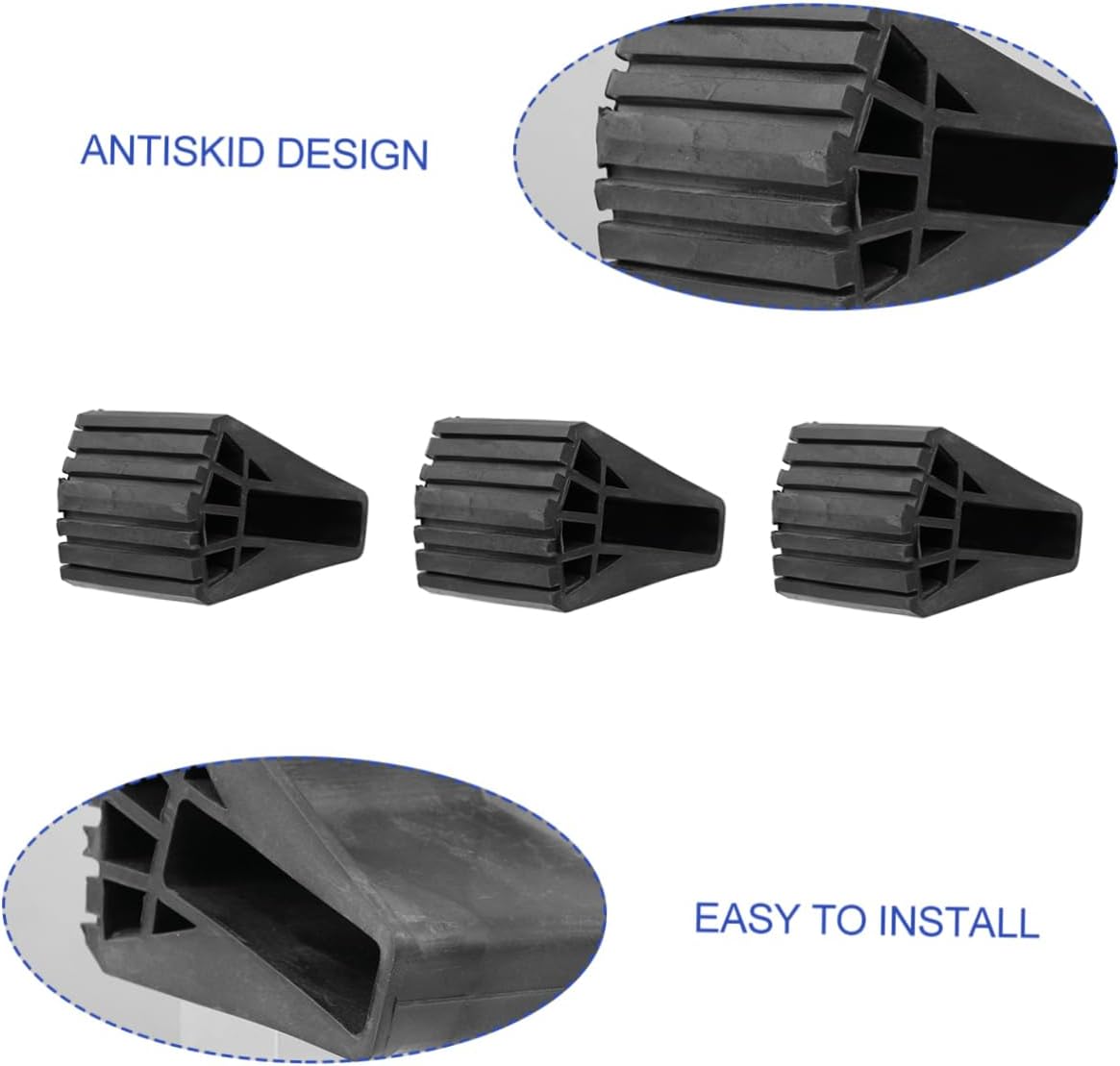 4pcs Non-Slip Ladder Leg Caps for Hardwood Floors Mid Century Modern Ladder Slip Mats
