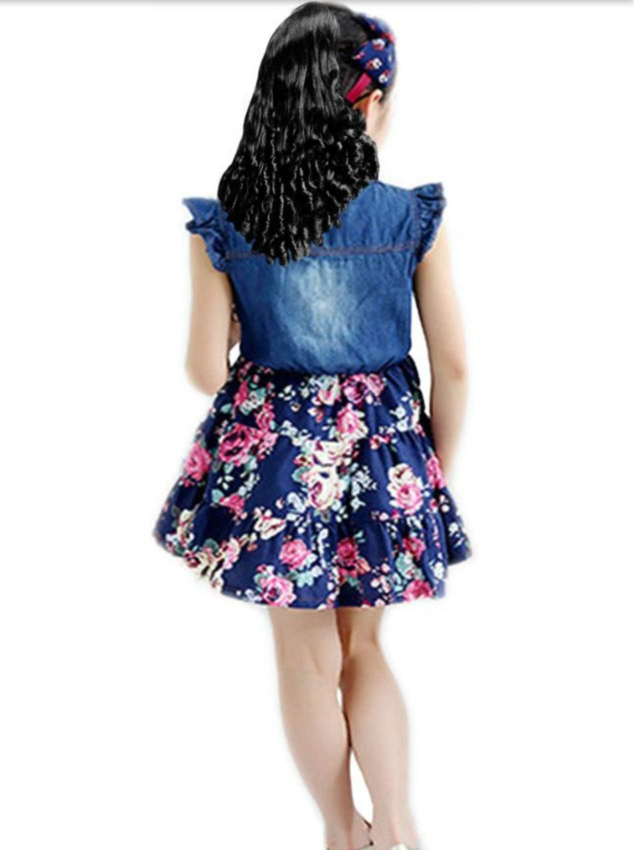 ALIZZcurly black Wig for kids half head hair wig