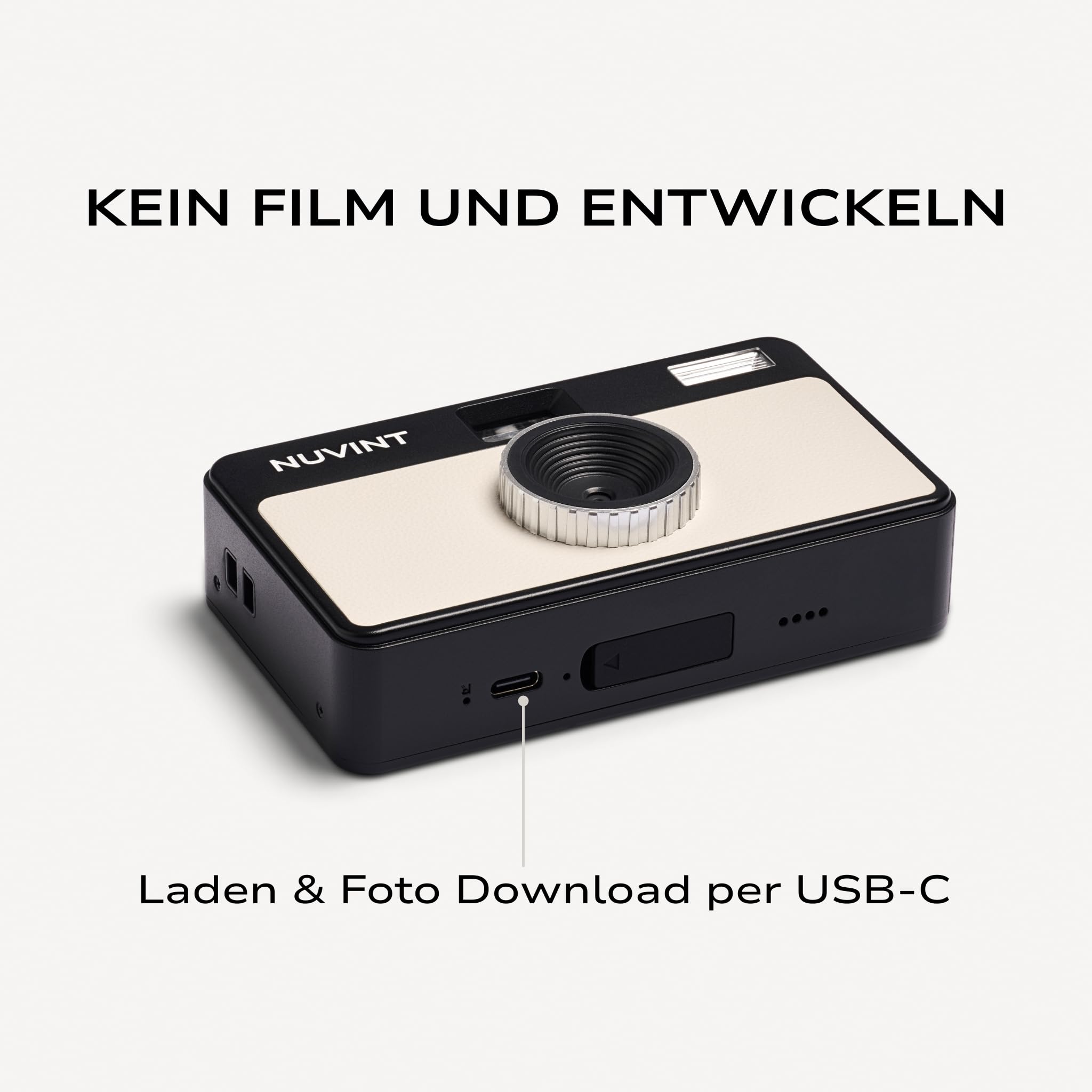 S2 Digitalkamera – Vintage Fotos ohne Film, Fotos Sofort aufs Handy, 13 MP, 1.000 Bilder pro Ladung (Warm Gray)