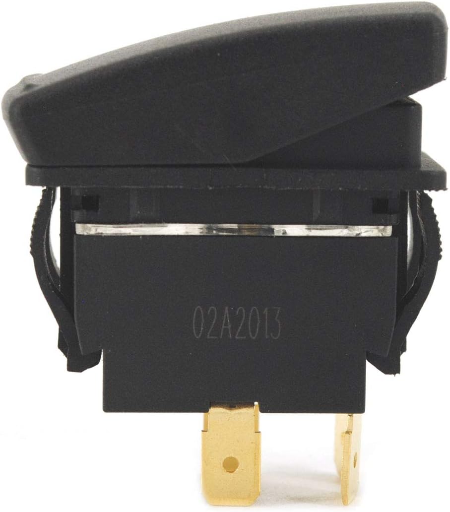 Grasshopper Mower Rocker Light Switch for Grasshopper FrontMount and MidMount Mowers, Installs in View-Eze Consoles, Easy-Use Lever Toggle, Replacement Part, OEM 184179