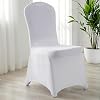MAQIHAN Chair Covers - 3PCS Folding Chair Covers Spandex Stretch White Seat Covers for Wedding, Banquet, Party, Birthday, Dining, Decorations White