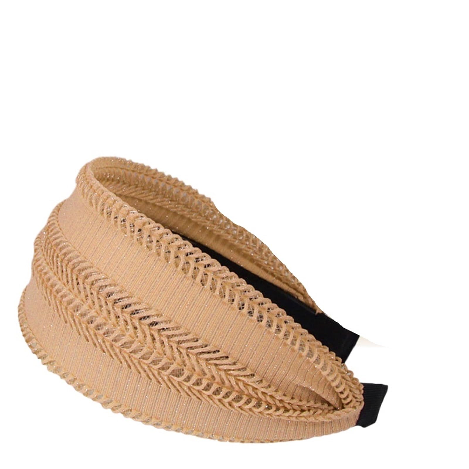 Stirnband 2 Stück breite Stirnbänder for Frauen und Mädchen, elegante Haarbänder, weibliche Haarbänder, Hoop-Kopfbedeckung, Haarschmuck Winter Stirnband(Yellow)