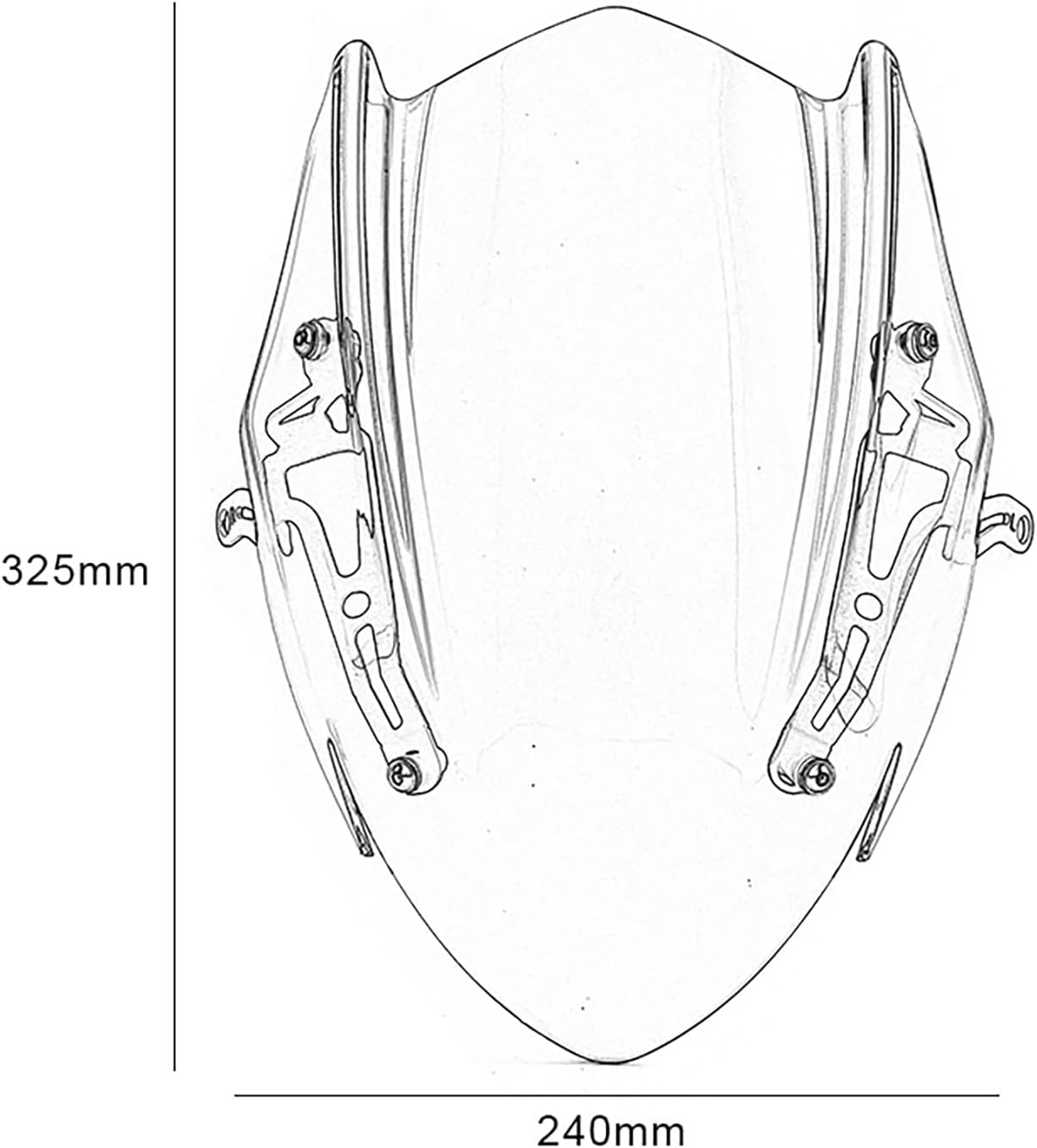 Motorcycle Windshield Deflector with Mounting Bracket Double Bubble Windscreen Compatible with GSX-S750 GSXS750 GSXS 750 2017 2018 2019 2020 2021 2022, Flyscreen Front Wind Shield Screen Visor, Black