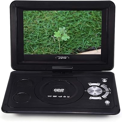 Garsent 10 1 quot  Lettore Dvd Portatile Gioco  LCD Lettore Dvd Auto con Schermo Girevole 270   Support con Carta USB  Radio Batteria Ricaricabile Integrato EU 