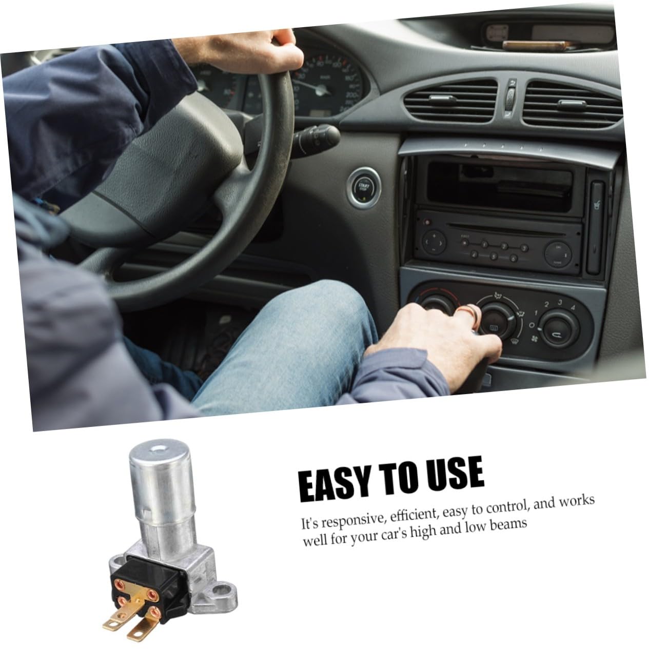 CHILDWEET Easy Install Car Headlight High and Low Beam Switch Mechanic Light Car Mount
