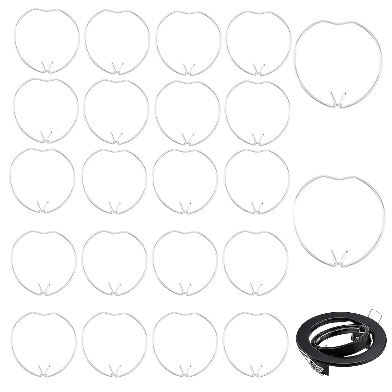 20PCS, Lamp Retaining Spring Clip, MR16 Spotlight Clips, Downlight Spring Clips, Replacement Downlight Spring Clamps for Diameter 42MM LED Halogen Bulb Holders