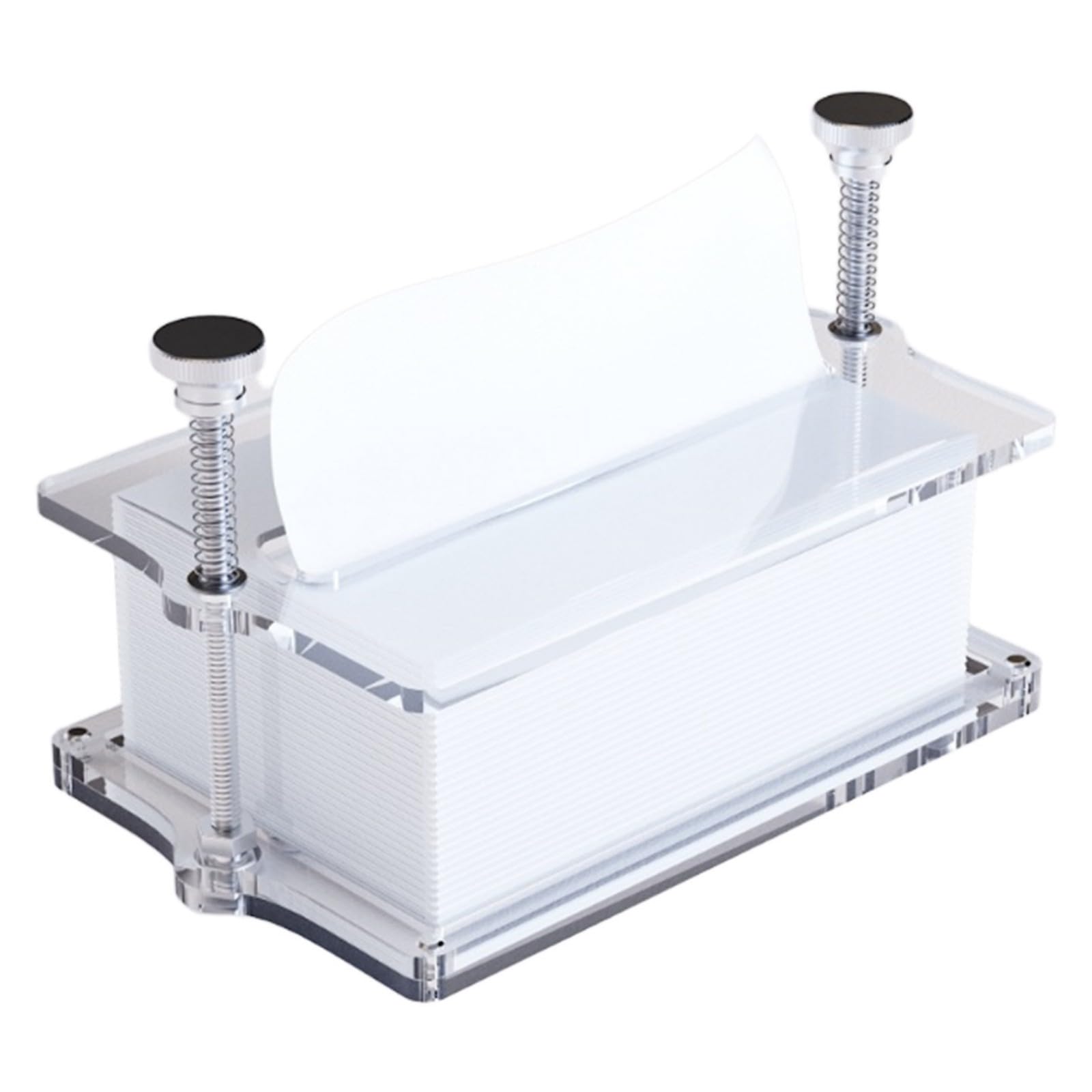 Elnwnnkc Transparency Tissue Box Organiser with Adjustable Heights Adjustable Heights Tissue Paper Holder for Various Spaces Modifiable Holder