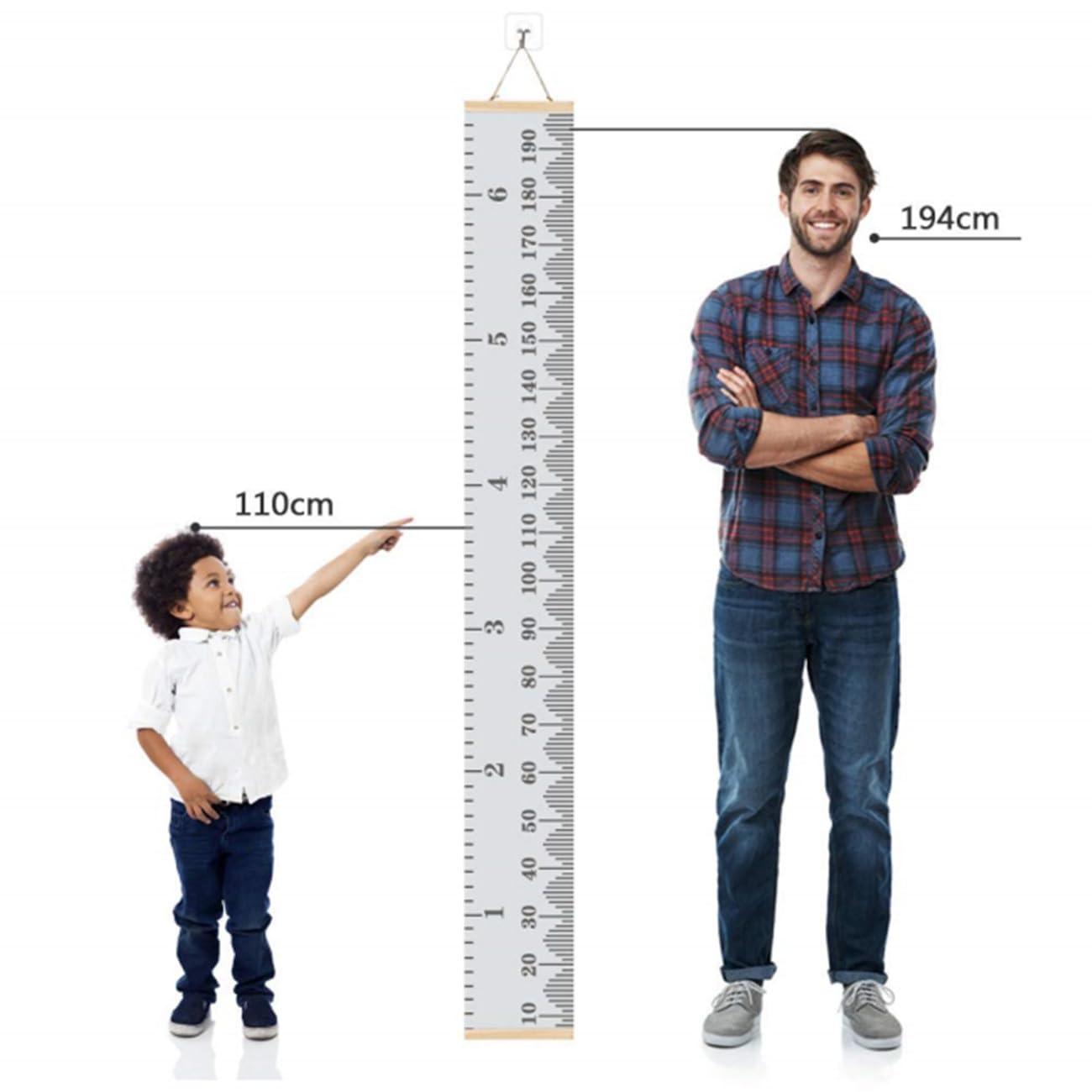 Toise de Hauteur pour Enfants,Tableau de la Croissance des Enfants Toise Murale Enfants Règle Hauteur Murale Toile Tableau Croissance Enfants Wall Hauteur Tableau Décoration pour Décoration de Chambre