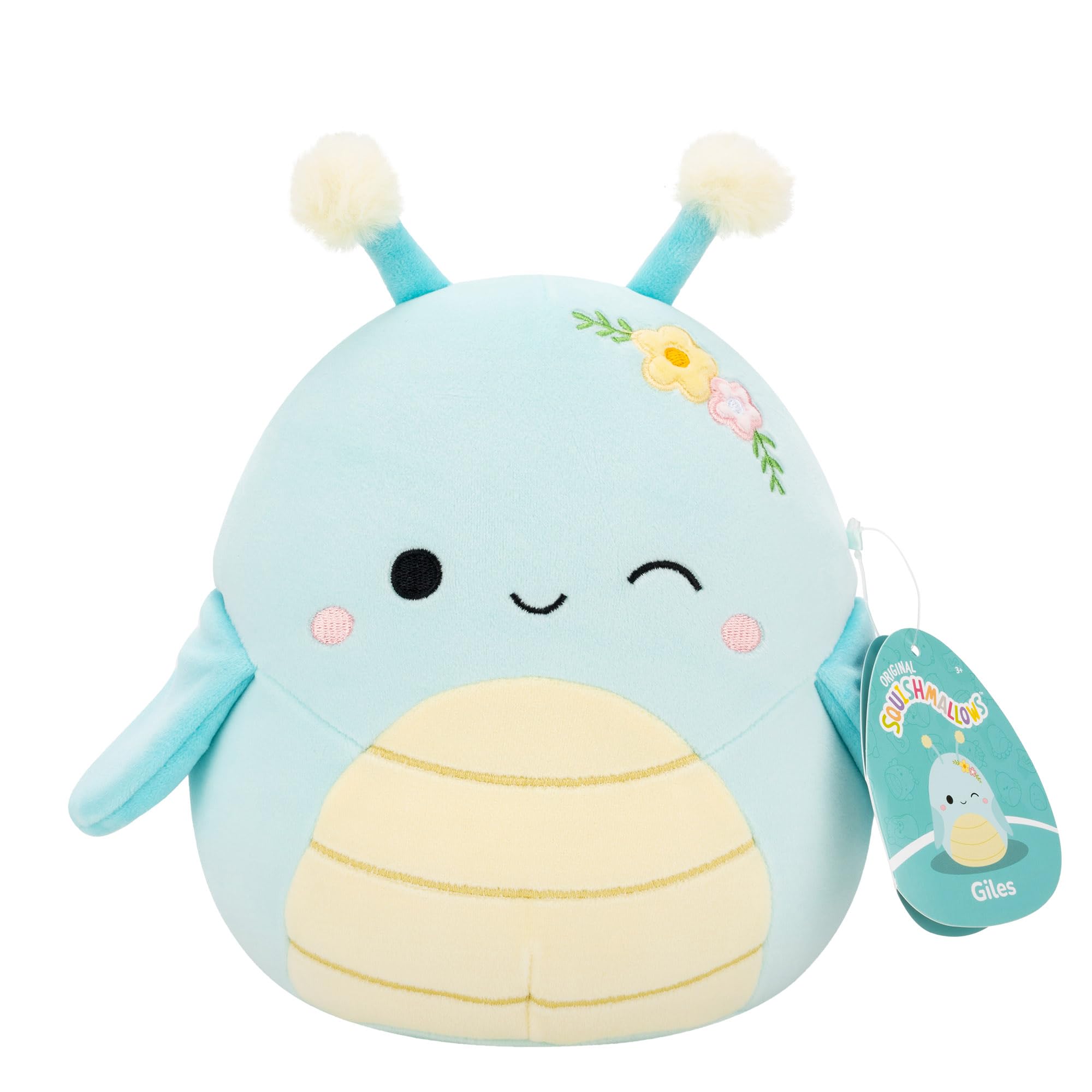 Squishmallows Original 7.5-Inch Giles the Winking Blue Grasshopper, 7.5 inches - Image 2