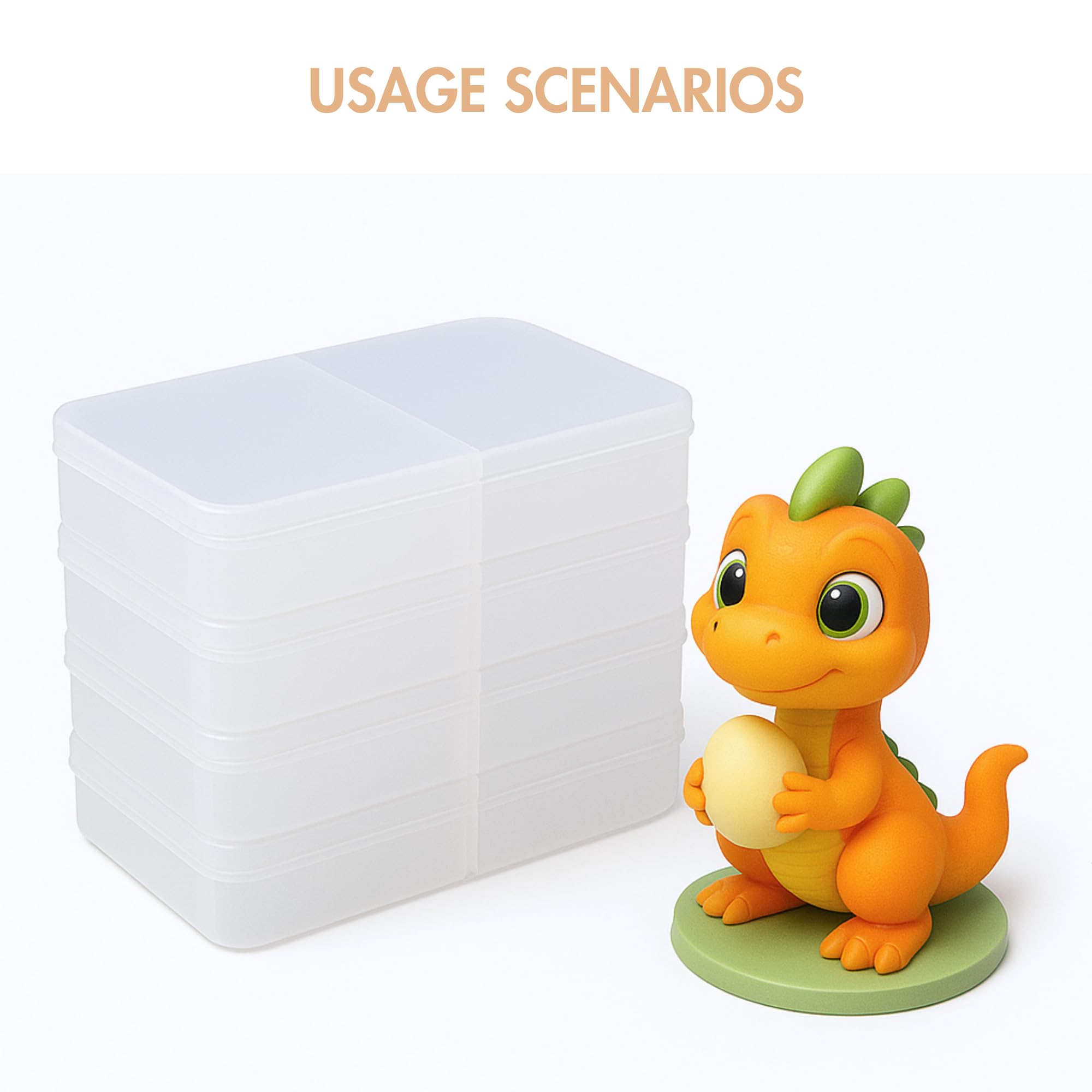 Boîte de rangement en plastique transparent de qualité supérieure (10 pièces) – Organiseur à double compartiment pour jetons de jeu de société, cartes et petits accessoires