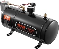 Vista 9 de VEVOR 12V Air Compressor with Tank 0.8 Gallon/3 L, Train Horn Air Compressor, 120 psi Working Pressure Onboard Air Compressor System for Train Air